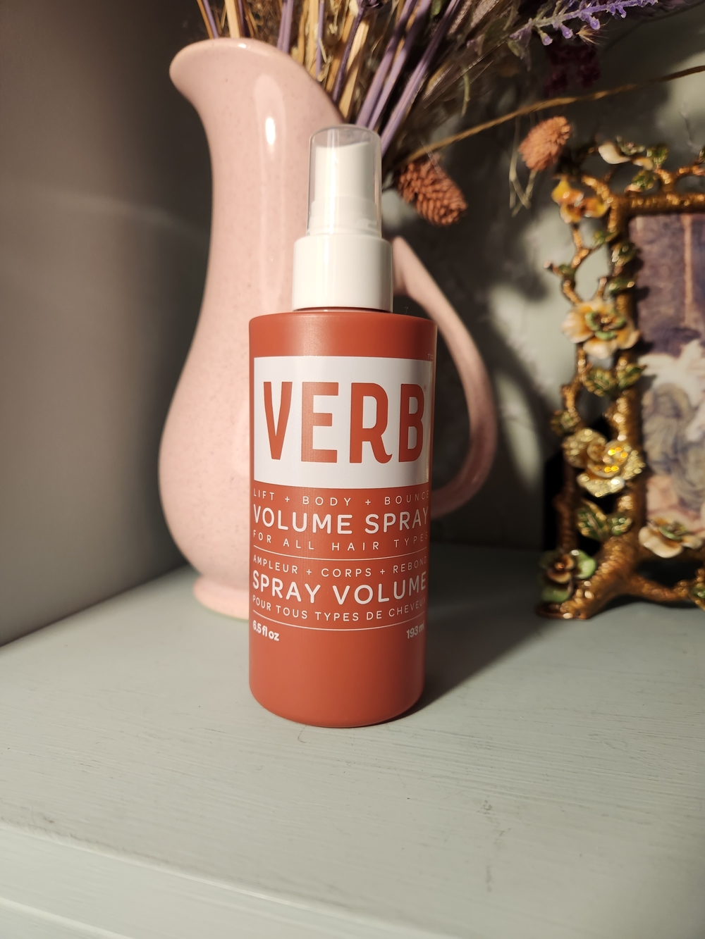 Verb Volume Spray lightweight designed to add body lift to all hair Types 193mL